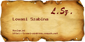 Lovasi Szabina névjegykártya